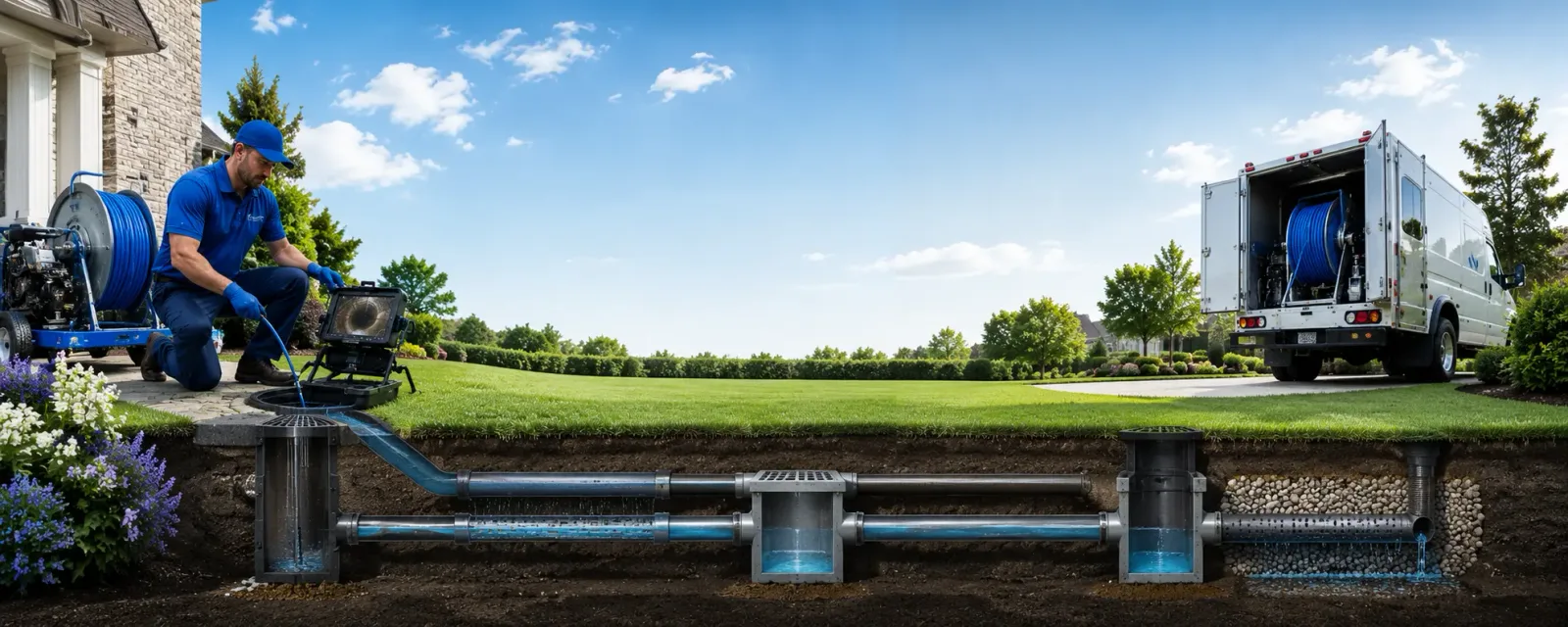 Outdoor drain cleaning information for New Springfield, OH